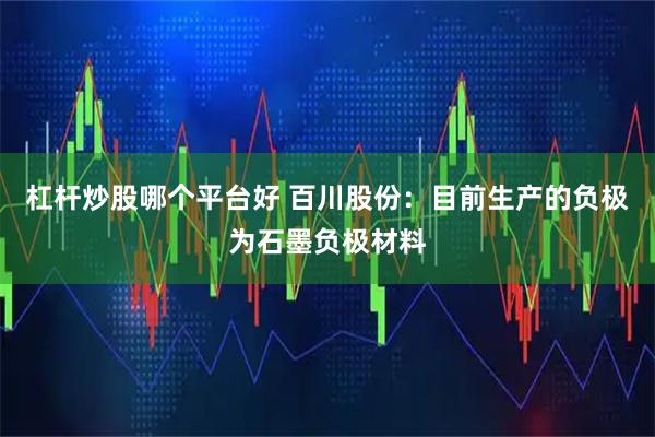 杠杆炒股哪个平台好 百川股份：目前生产的负极为石墨负极材料